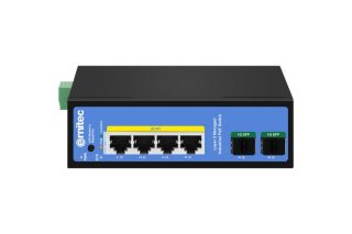 Ernitec 4-port 1000Mbps Industrial Managed PoE Switch - 2 x uplink